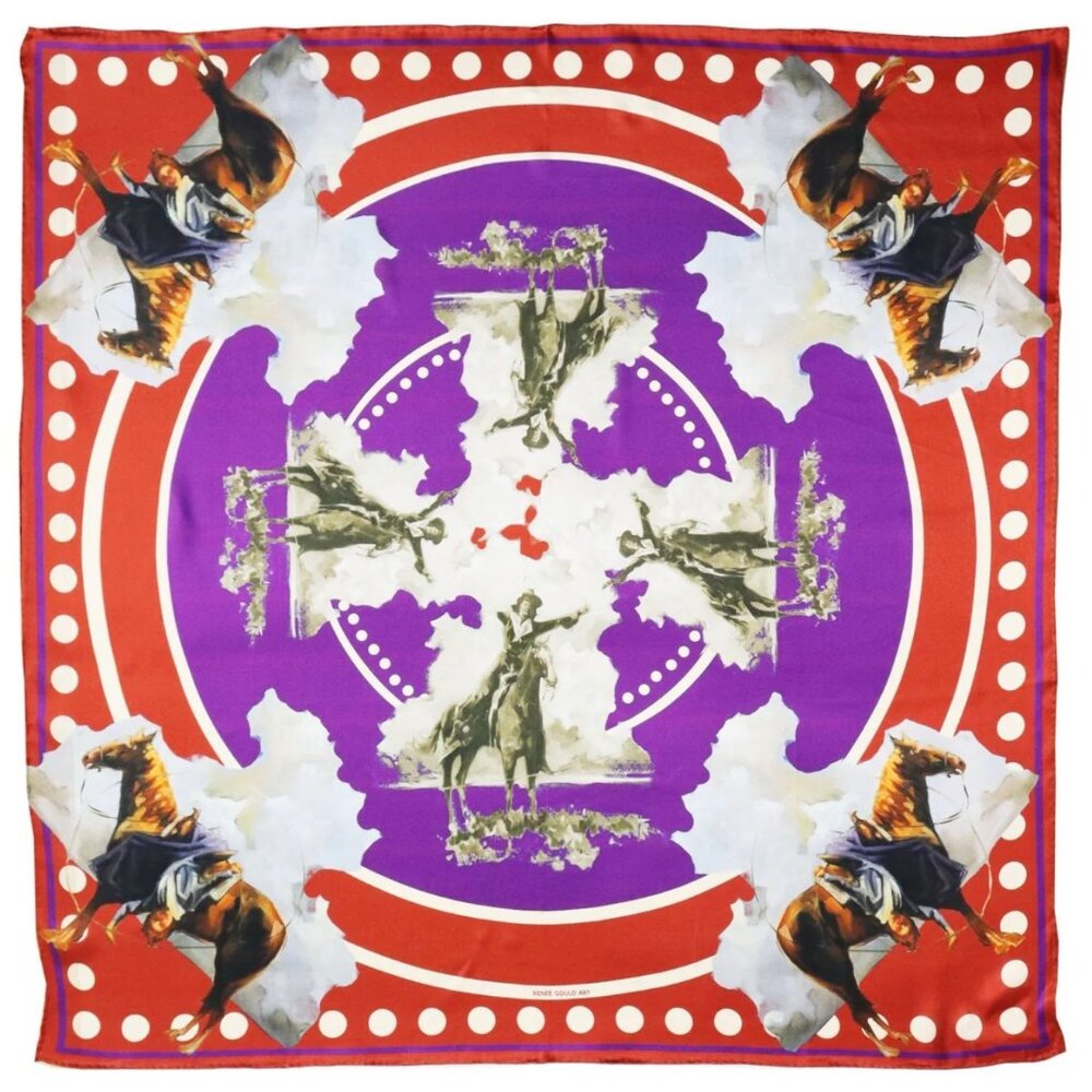 Renee Gould – Purple & Red Florence LaDue Silk Scarf